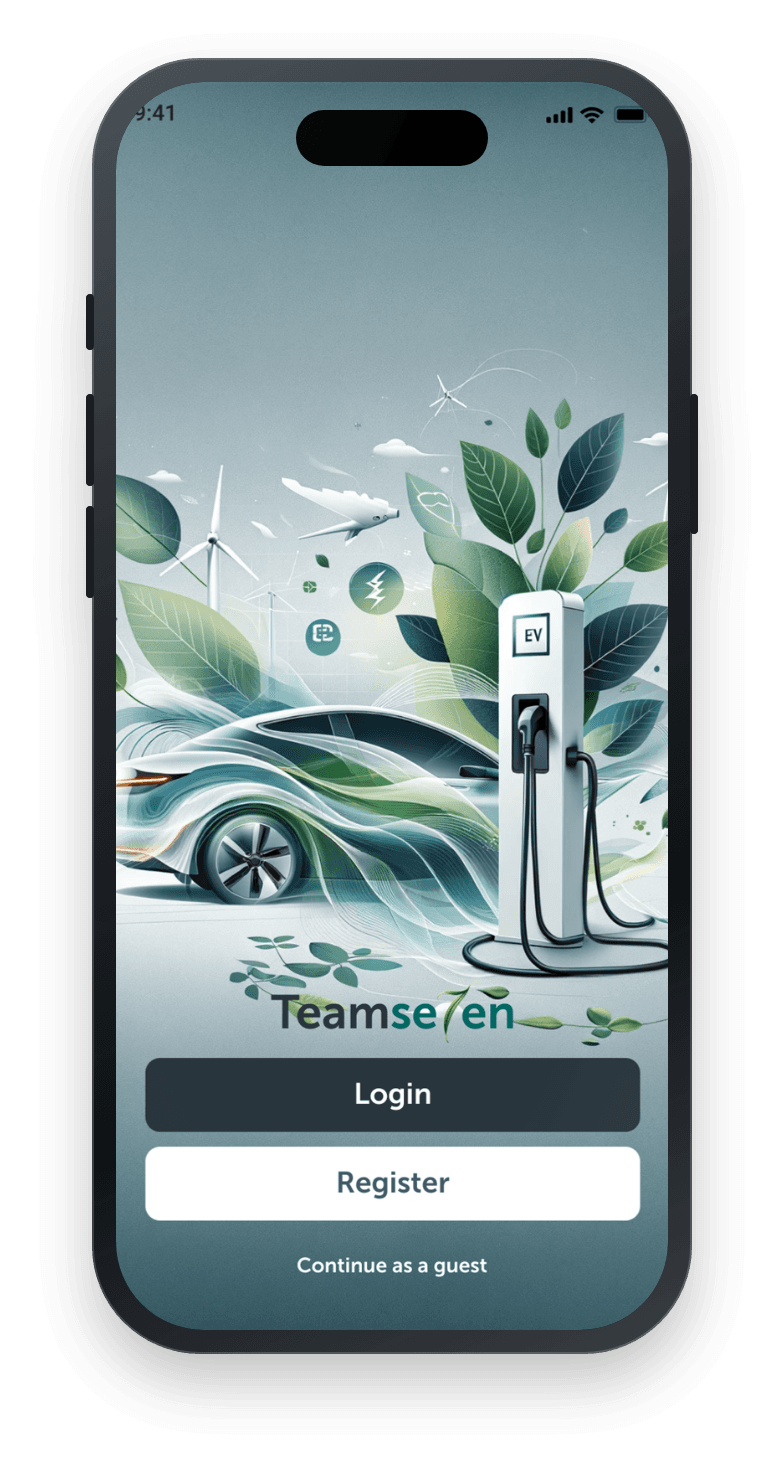 Screenshot from EV Charging Infrastructure App